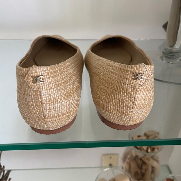 Sam Edelman,  Wanda Pointed Toe, Ballet Flat , Bleached Beachwood Weave, Size 5 - Picture 5 of 8